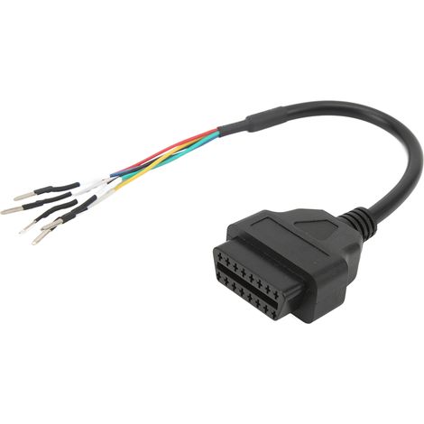 Câble de connexion OBD2 femelle 16 broches K CAN Line Diagnostic Jumper Tester Connector Pigtail Cordon (1/5)