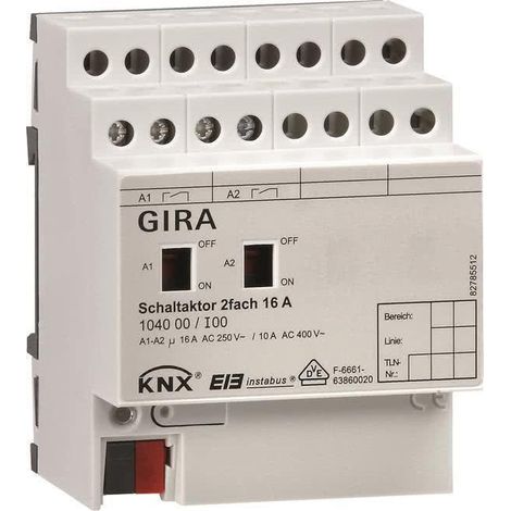 Componente domótico Gira 104000 2 salidas 16 A