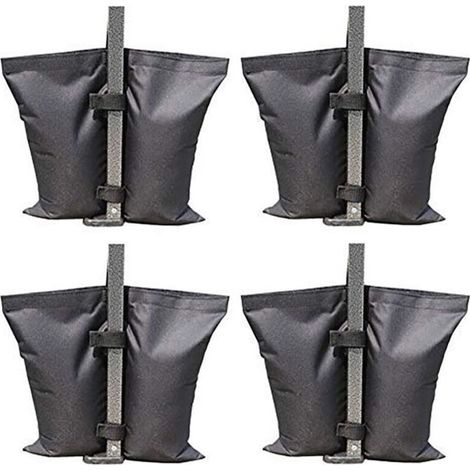 Sacco di zavorra industriale resistente con doppie cuciture per tende a montaggio rapido, sacco di sabbia per tende fisse, nero, 41,5x40x34 cm (1/5)