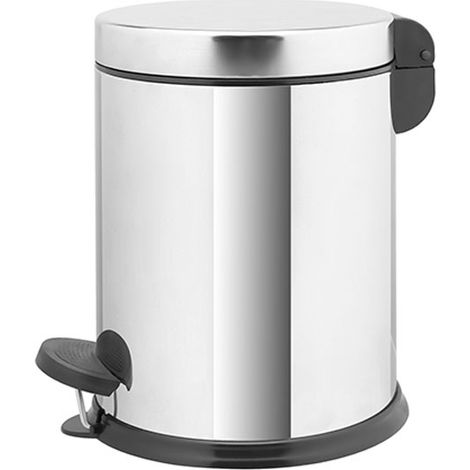 Pattumiera a Pedale Bagno Cromo Piccola 3 Lt Feridras