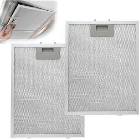 Filtre à graisse métallique (2 pièces), filtre de ventilation en maille d'aluminium, pour hottes aspirantes, 320 x 260 mm (1/5)