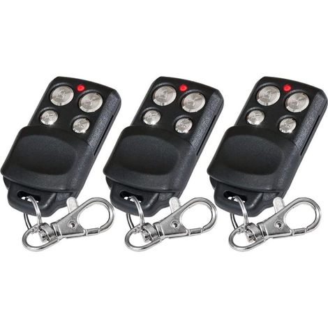 Packung mit 3 Ersatz-Fernbedienungen mit Rolling Code 433,33 MHz. Packung mit 3 hochwertigen Ersatz-Fernbedienungen. (1/5)