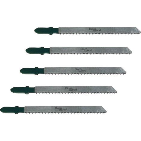 5 Lames Scie Sauteuse Universelle CV Lu. 75 x 2 mm TPI - Affûtée Dépoulliée - Pour Coupe de Bois Fine Dessus/Dessous - Diamwood