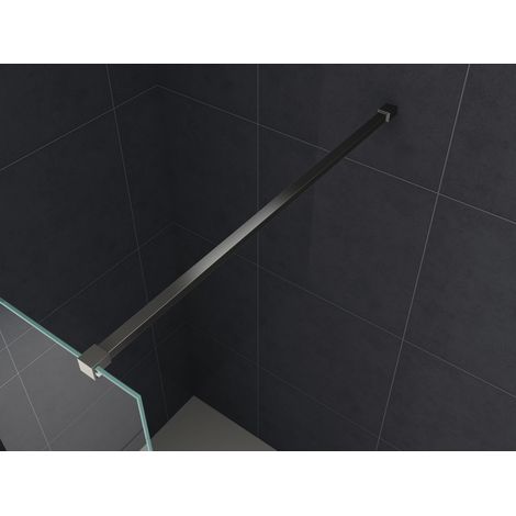140 cm SLIM-DESIGN-Haltestange für Duschwände (schwarz) (1/4)