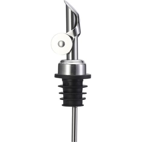 Versatore per olio d'oliva a 2 pezzi, versatore per vino con cricchetto, tappo per olio d'oliva con chiusura automatica, tappo per aceto, erogatore per bottiglie, acciaio inossidabile