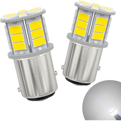 1157 P21/5W BAY15D Ampoule Voiture Feux de Frein 6500K Blanc 2057 2357 7528 Freinage Feu Stop Arrière Feux de Jours 2 Pièces (1/5)