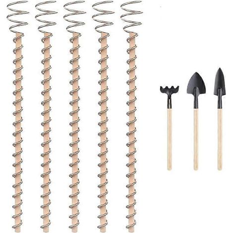Electro Culture cuivre plante Stakes cuivre jardin Stakes Gardening Antenna cuivre Rods cuivre fil 30CM (1/5)