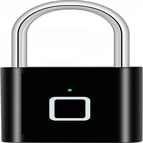 Smart Fingeravtryckshänglås, Uppladdningsbart Fingeravtryckshänglås IP67 Vattentätt Hänglås Upplåsning med Fingeravtryck för Resväska Gym Skåp[GKS]