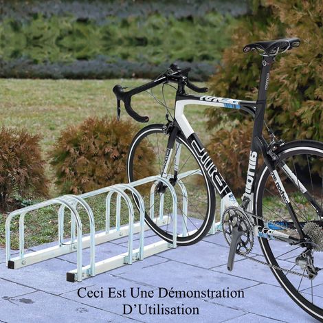 Rangement - ràtelier 3 vélos avec fixation au sol - Rack 1 niveau (1/5)