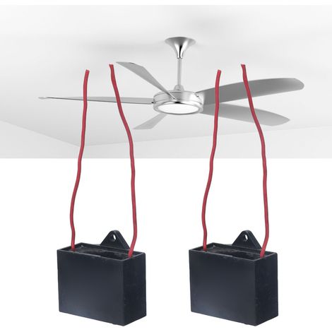 Condensateur de démarrage pour ventilateur CBB61 250 V CA 25 µF, longueur du câble 14 cm (avec fil) (1/5)