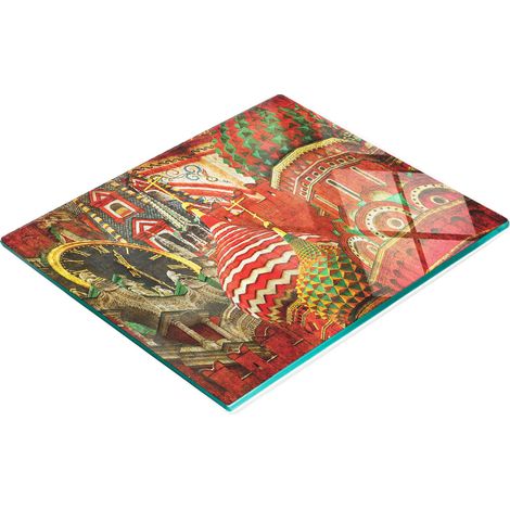 Tabla de cocina de vidrio templado con gr谩ficos decorativos del Kremlin de Mosc煤, 60x52 cm. (1/5)