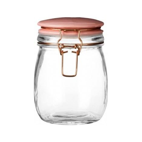 Premier Housewares Pastel Pink Glass Jar - 750ml (1/2)