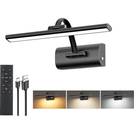 Éclairage d'image sans fil - Applique murale LED sans fil - Pour intérieur - Avec télécommande et minuterie - 3 températures de couleur à intensité variable - Pour art, photos, miroir et cible à (1/5)