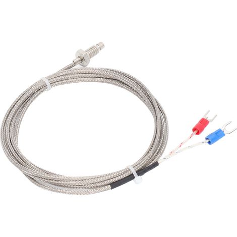 Capteur de température à thermocouple à vis BERM type K, filetage M6, sonde à 2 fils, longueur 2 mètres (1/5)