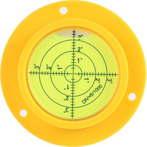 Lntyq Niveau à bulle circulaire rond haute précision 90 mm avec trous de montage pour camping-car (1/5)