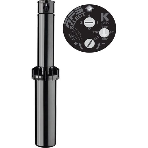 Bewässerungsregner K-Rain RPS Select 3/4'' Reichweite von 7,6 bis 14 m Einstellbarer Winkelregner Vorinstallierte Düsen