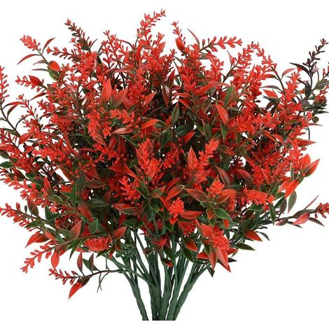 Set mit 6 künstlichen Lavendelblüten, realistisch, UV-beständig und leuchtend. (1/5)