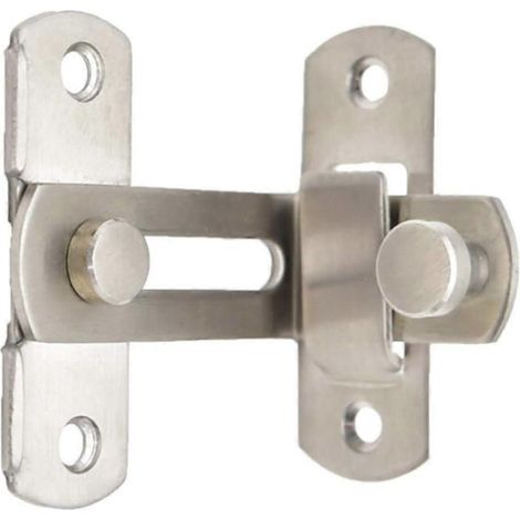 verrou de porte à angle droit, verrou à boucle à 90 degrés, verrou coulissant, verrou à barillet avec vis pour (1/5)