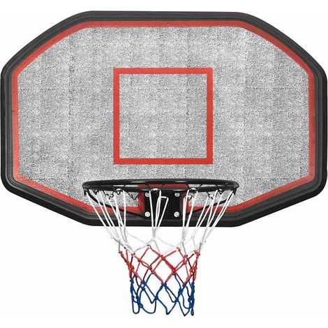 vidaXL Basketball Backboard Black 109x71x3 cm Polyethene