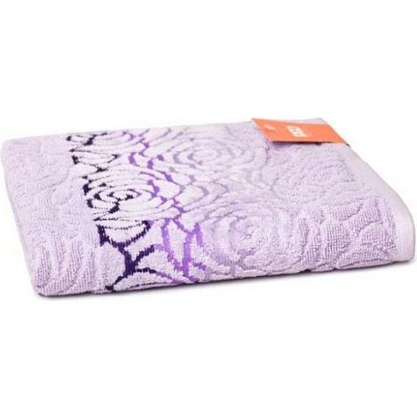 Rosso Handtuch 50x90 cm, meliertes Frottee, 500 g/m², einfarbiger Jacquard mit Rosenbordüre