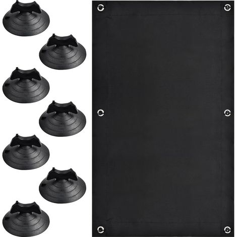 Store occultant à enrouleur - Sans perçage - 96 x 100 cm - Rideau occultant portable pour fenêtres - avec 7 ventouses - Isolation thermique, protection solaire, store enrouleur pour puits de lumière, (1/5)