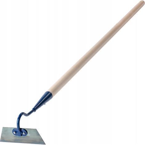 KADAX Gartenhacke aus Metall mit Holzstiel, Trapezform, 14 cm