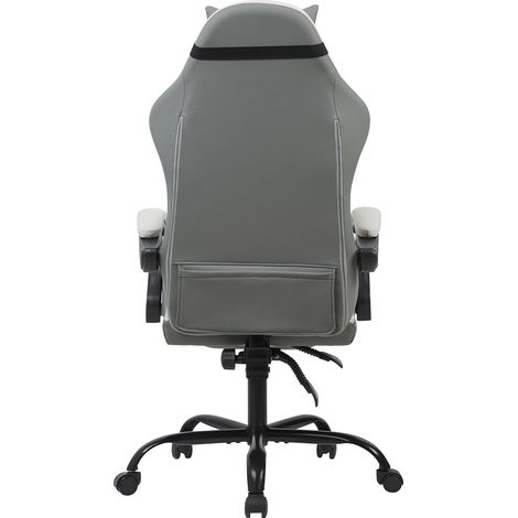 Chaise gaming ergonomique avec soutien lombaire, appui-tête et repose-pieds – sans fatigue même lors de longues sessions assises, idéale pour la maison, le bureau et le livestream (1/5)