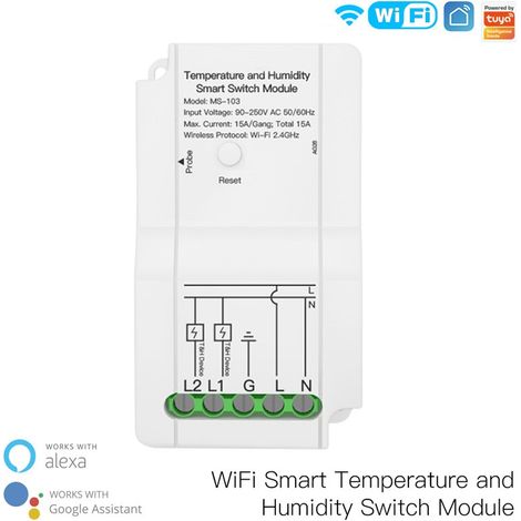Tuya Smart Switch WiFi Sensore di Temperatura e Umidità (1/5)