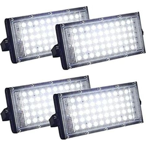 4er-Pack superhelle LED-Flutlichter für den Außenbereich – IP65 wasserdicht für Hof, Garage, Sportplatz (50 W)  FLITI (1/4)