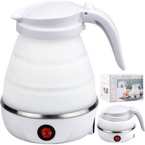 Bouilloire Pliable - 0.6 L - Silicone Alimentaire et Acier Inoxydable - Pour Voyage Camping Maison - 1 Pièce (1/4)