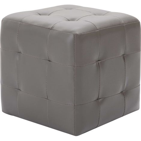 Maison Exclusive - Comodini 2 pz Grigio 30x30x30 cm in Similpelle