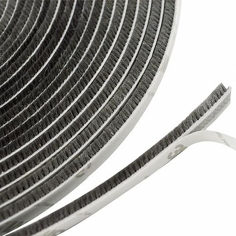 Bande D'étanchéité Autocollante pour Porte et Fenêtre 20M Bande De Brosse Anti-poussière Pour Sceller Les Espaces Entre Portes Et Les Fenêtres 7mmx12mm Girs (1/5)