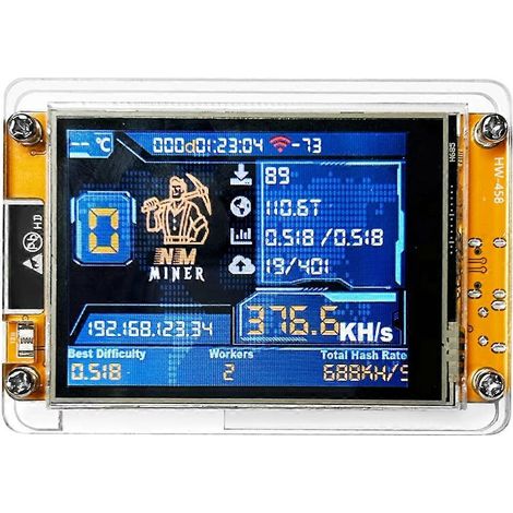 NMMiner NerdMiner V2 Hashrate 377KH/S ESP32 2,8 Zoll Smart Display--