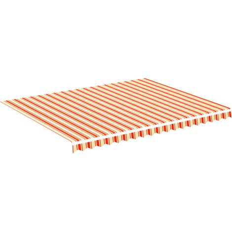 Maison Exclusive - Tessuto di Ricambio per Tenda da Sole Giallo e Arancio 4,5x3,5m (1/5)