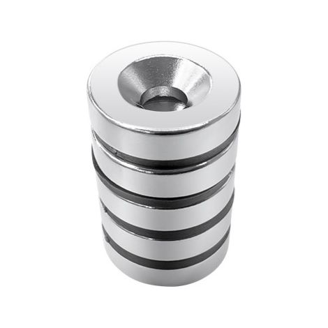 Aimant en néodyme RS PRO Ø 6mm, épaisseur 5mm ( Prix pour Barrette de 5 )