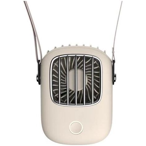 QORVA-blanc USB Rechargeable Mini De Poche Petit Ventilateur Cou Suspendu Taille Suspendue Paresseux Sports Portable Silencieux Ventilateur