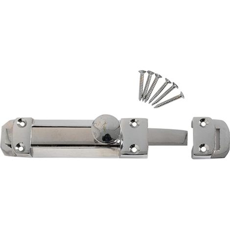 Verrou de sécurité robuste Chromé, 150 mm (1/2)