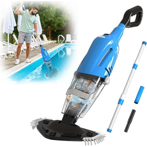 Aspirateur de Piscine à Batterie, Aspirateur à Main sans Fil  2026 Balai Aspirateur Piscine, Nettoyeur Électrique pour Piscine, Jacuzzi, Spa, 60 Minutes d'Autonomie, Bleu (1/5)