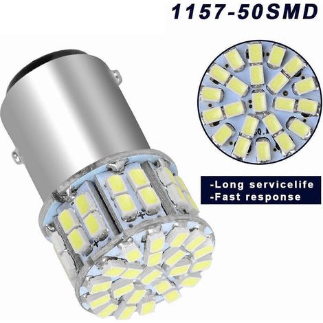 6pcs 6000k White 1157 50smd Tail Brake Led Lights Bulb Bay15d 12v (1/2)