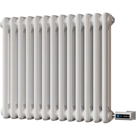Alpha - White Column Electric Radiator H500mm x W592mm 2 Column 300w Thermostatic WIFI