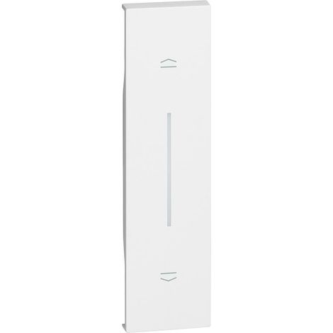 Cover Bticino Living Now pour Bouton de volet roulant interverrouillé Blanc KW05