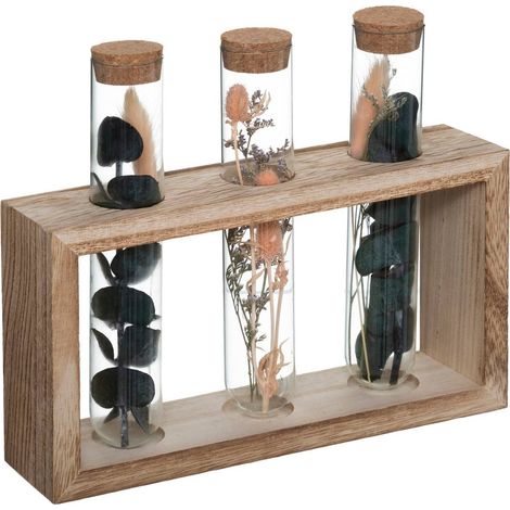 3 tubi di fiori secchi house h17cm - Atmosphera créateur d'intérieur
