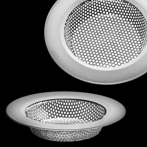 Passoire d'évier de cuisine - Acier inoxydable, grand rebord de 11,4 cm de diamètre (1/3)