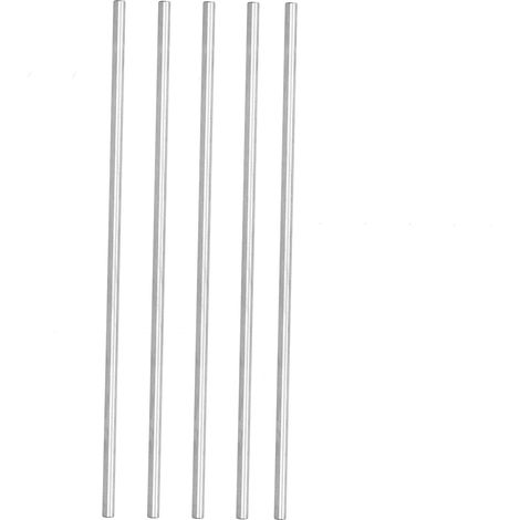 Tige Ronde en Acier Inoxydable 6mm Lot de 5 Barres Droites pour Robot DIY Kit Accessoire (1/5)