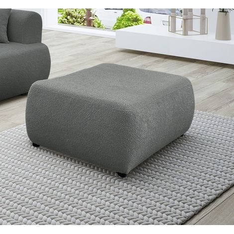 Polsterhocker Designerhocker Hocker ANIKE in Stoff Now or Never Dunkelgrau (1/3)