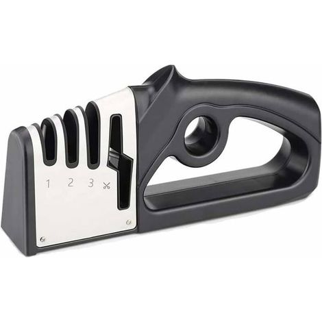 Affilacoltelli professionale, 4 in 1 per coltelli da cucina e forbici con gomma. (1/5)