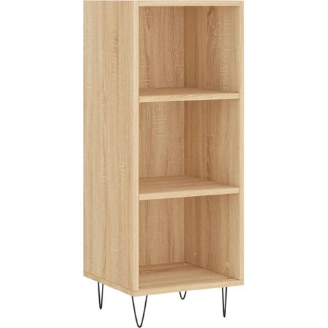 Credenza buffet cassettiera mobile contenitore organizer cucina soggiorno soggiorno Sonoma 34,5 x 32,5 x 90 cm derivati del legno marrone 020031510
