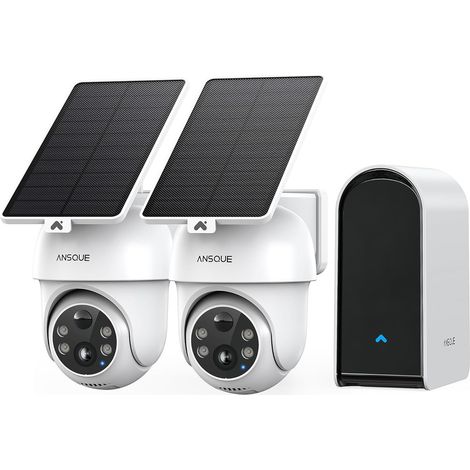 Camera Surveillance WiFi Exterieure sans Fil Solaire à Batterie, PTZ 360°, Suivi Automatique, Vision Nocturne en Couleur, Alarme Lumière/Son (1/5)
