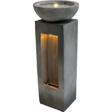 Cascading Outdoor Water Feature Electric Garden Fountain Cement