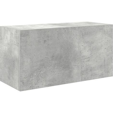 Mobiletto da bagno moderno a parete pratico contenitore 60 x 25 x 30 cm legno composito grigio cemento 020051254